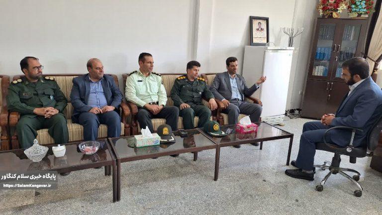 دیدار اعضای شورای تأمین شهرستان کنگاور با رئیس جدید دادگستری