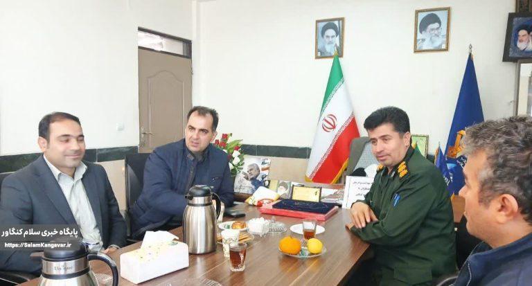 دیدار مدیر شبکه بهداشت و درمان شهرستان کنگاور با فرمانده ناحیه مقاومت بسیج