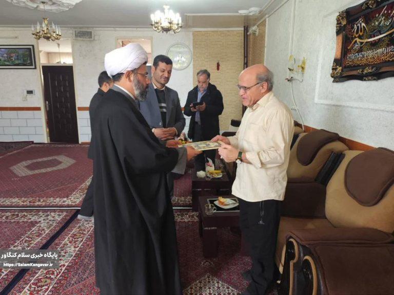 دیدار مسئولین شهرستان کنگاور با خانوادههای جانبازان سرافراز