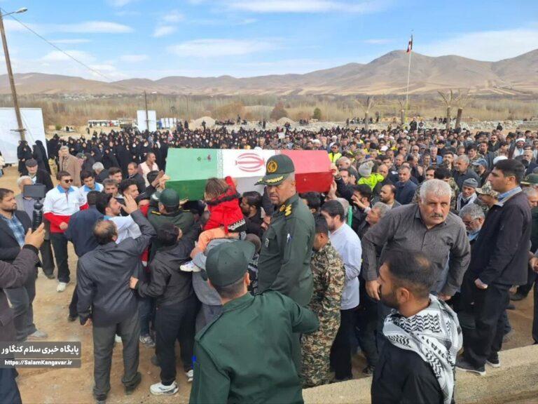 مراسم استقبال و تشییع پیکر شهید گمنام در کنگاور برگزار شد