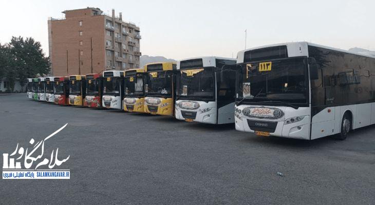 خدماترسانی ۲۳۰ اتوبوس به زوار اربعین در کرمانشاه